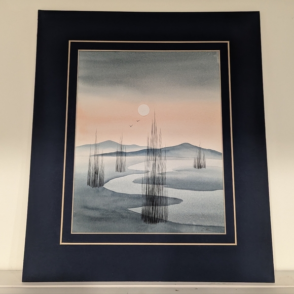 Coastal Original Signed Watercolor - Picture 3 of 6